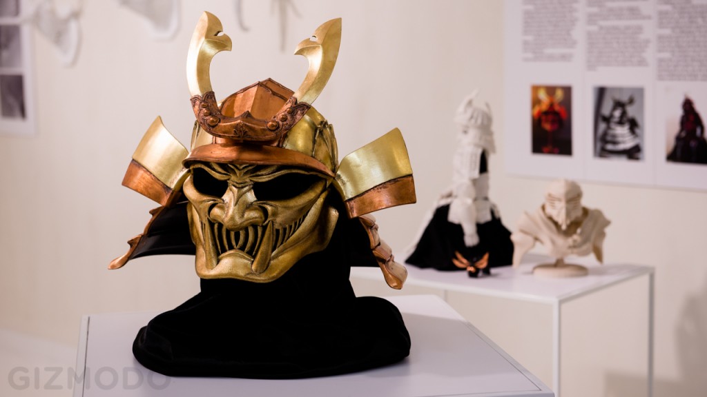 capacete samurai feito em 3D